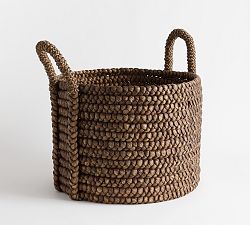 Open Box: Beachcomber Handwoven Basket, XL Tote Basket (20"Diam. x 22.75"H) - Chocolate