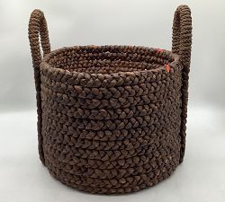 Open Box: Beachcomber Handwoven Basket, XL Tote Basket (20"Diam. x 22.75"H) - Chocolate