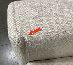 Open Box: York Slope Arm Grand Sofa (95"), 3X3, Down Blend - Performance Everydaylinen™ Oatmeal