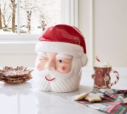 Cheeky Santa Cookie Jar