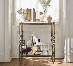 Ashley Stark Marble Bar Cart (24")