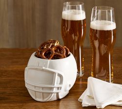 Football Helmet Stoneware Snack Bowl