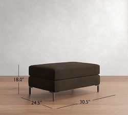 Jake Leather Ottoman (30")