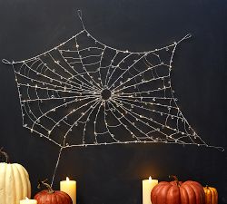 Lit Crystal Spider Web