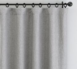 Custom Belgian Flax Linen Blackout Curtain - Flagstone