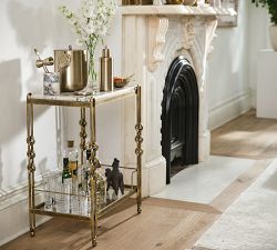 Ashley Stark Marble Bar Cart (24")
