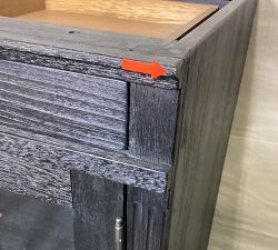 Open Box: Livingston Glass Door Cabinet without Top (17.5") - Dusty Charcoal