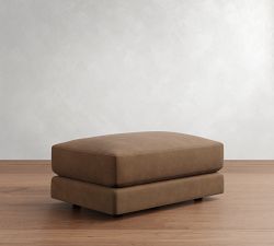 Carmel Lounge Leather Ottoman (35")