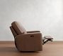 PB Comfort Square Arm Leather Power Swivel Glider Recliner