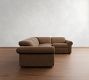 Ultra Lounge Roll Arm Leather Reclining 4-Piece Sectional (116")