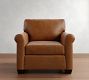York Roll Arm Leather Chair