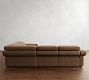 Ultra Lounge Roll Arm Leather Reclining 4-Piece Sectional (116")
