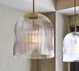 Cooper Ribbed Glass Pendant (5"-14")