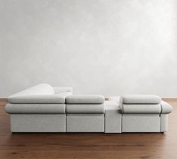 Ultra Lounge Roll Arm Reclining 7-Piece Wedge Sectional (130")