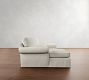 Pearce Roll Arm Slipcovered Double Chaise Sectional (136"&ndash;186")