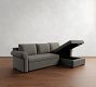 Shasta Roll Arm Trundle Chaise Sleeper Sectional (102")