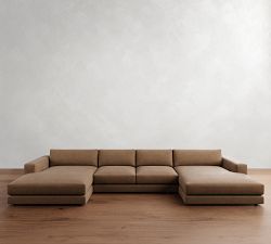 Carmel Lounge Leather Double Chaise Sectional (144"&ndash;184")