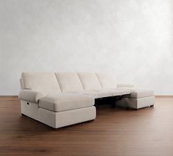 Turner Roll Arm Power Reclining Double Chaise Sectional (138"&ndash;163")