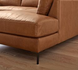 Jake Leather Return Bumper Sectional (108"-111")