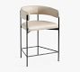 Maison Barrel Back Leather Bar &amp; Counter Stools