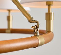 Chambers Leather Round Chandelier (36")