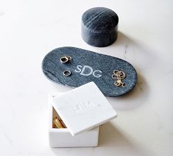 Round Marble Jewelry Box