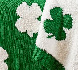 Four Leaf Clover Jacquard Knit Throw