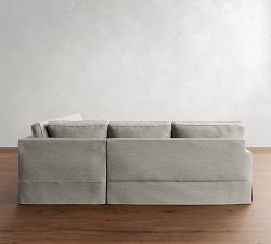PB Comfort Square Arm Slipcovered 3-Piece L-Shaped Sectional (106")