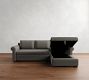 Shasta Roll Arm Trundle Chaise Sleeper Sectional (102")