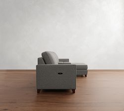 Cameron Square Arm Power Reclining Chaise Sectional (84"&ndash;113")
