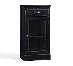 Open Box: Modular Bar Cabinet Base with Glass Doors (18") - Black