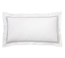 Open Box: Grand Organic Percale Sham, King, Set of 2 - Gray Mist