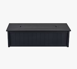 Kristin Metal Rectangular Propane Fire Pit Table with Lid Cover (70")