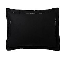 Open Box: Belgian Flax Linen Sham, Standard, Set of 2 -  Black