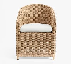 Huntington Wicker Slope-Arm Outdoor Dining Chair