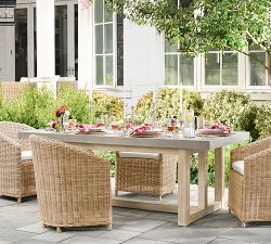 Huntington Wicker Slope-Arm Outdoor Dining Chair