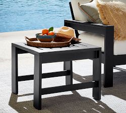 Malibu Metal Square Outdoor Side Table (24")