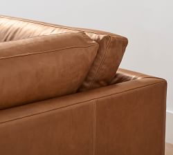 Jake Leather Return Bumper Sectional (108"-111")