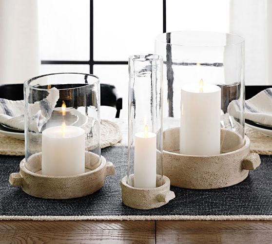 Artisan Handcrafted Ceramic Hurricane Candle Holder