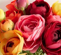 Faux Vibrant Spring Ranunculus Bundle