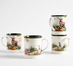 Fantastical Forest Stoneware Mugs - Set of 4