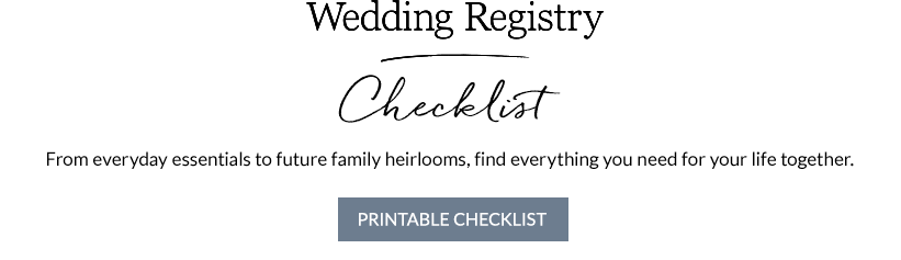 Wedding Registry Checklist Wedding Registry Ideas Pottery Barn