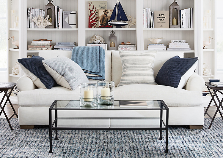How To Choose A Rug Pottery Barn, What Size Rug For Sofa And Loveseat