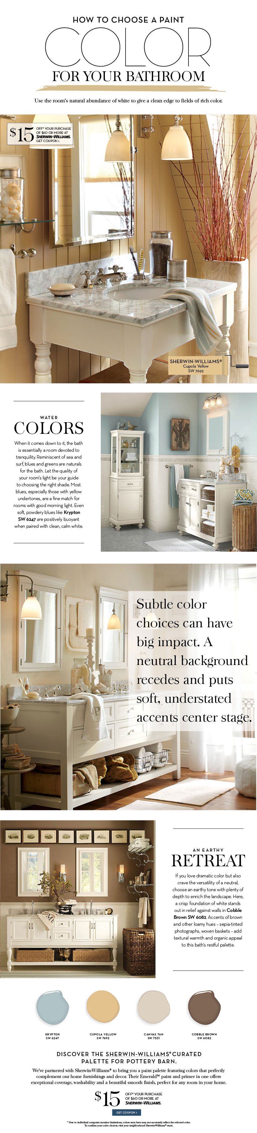Choose A Paint Color For Your Bathroom Pottery Barn