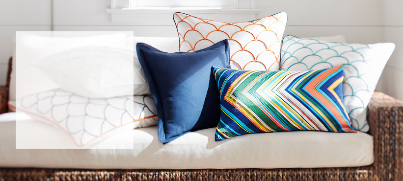 matching throw pillows