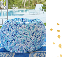 Lilly Pulitzer Elephant Appeal Beanbag