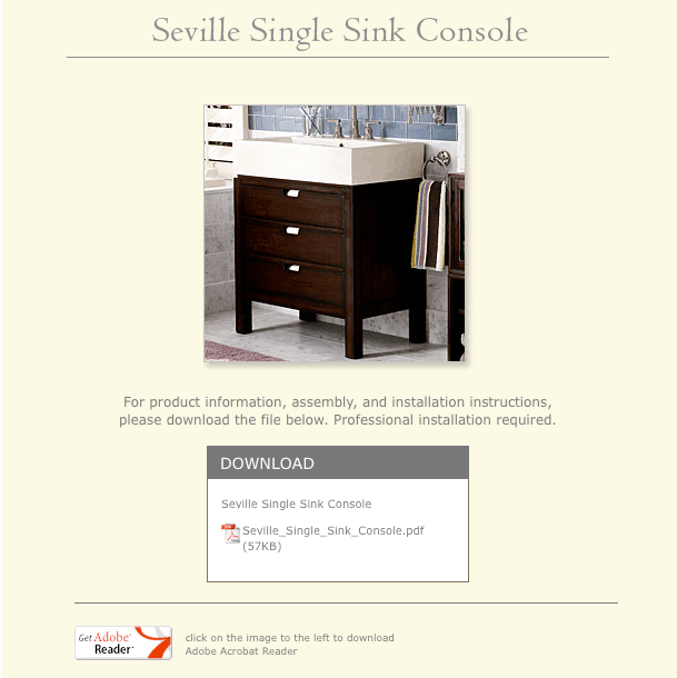 Seville Single Sink Console